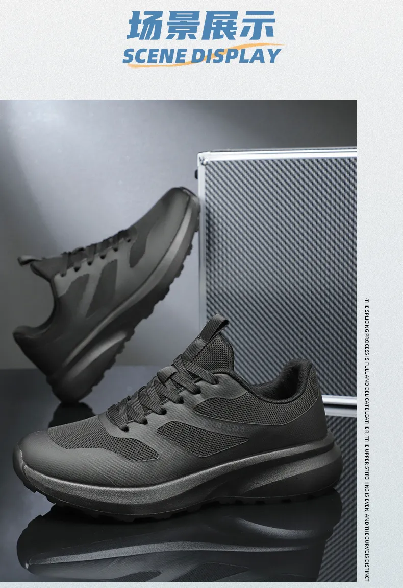 Men's Running Shoes - Comfortable Lightweight Lace-Up Sports Sneakers for Youth - Thick-Soled Rebound Design - Wholesale Foreign Trade Style showcase 15
