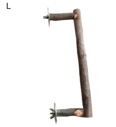Parrot Perch Stand Wooden Bird Stand Pole - Natural Wood Pet Bird Bite Chew Toy for Parrot Cage - Bird Supplies for Budgies, Cockatiels, Conures thumbnail 4