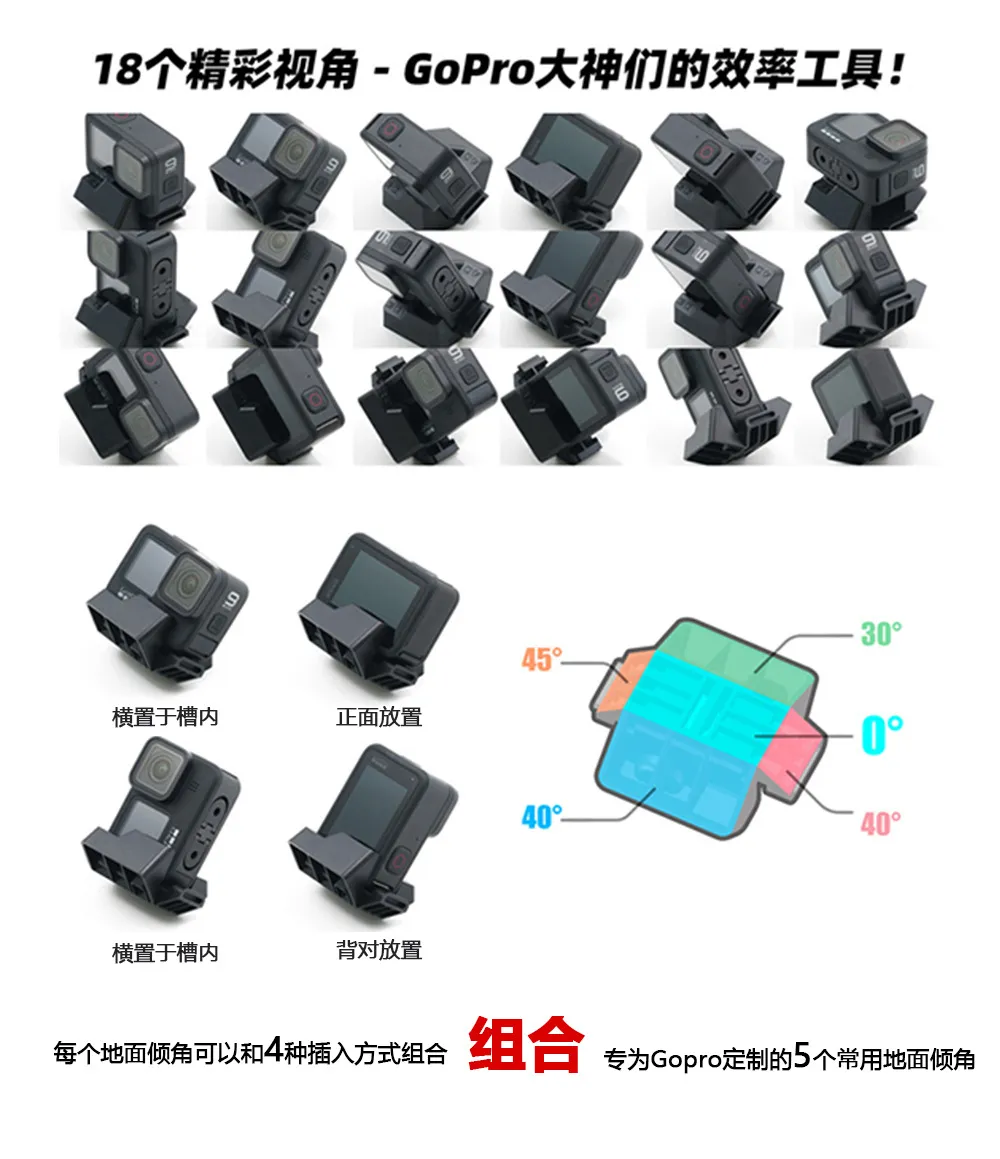 Action Camera Mount Adapter Kit: J-Hook Buckle, Thumbscrew, Integrated Base & Five-Finger Ring for GoPro & Sports Cameras thumbnail 6