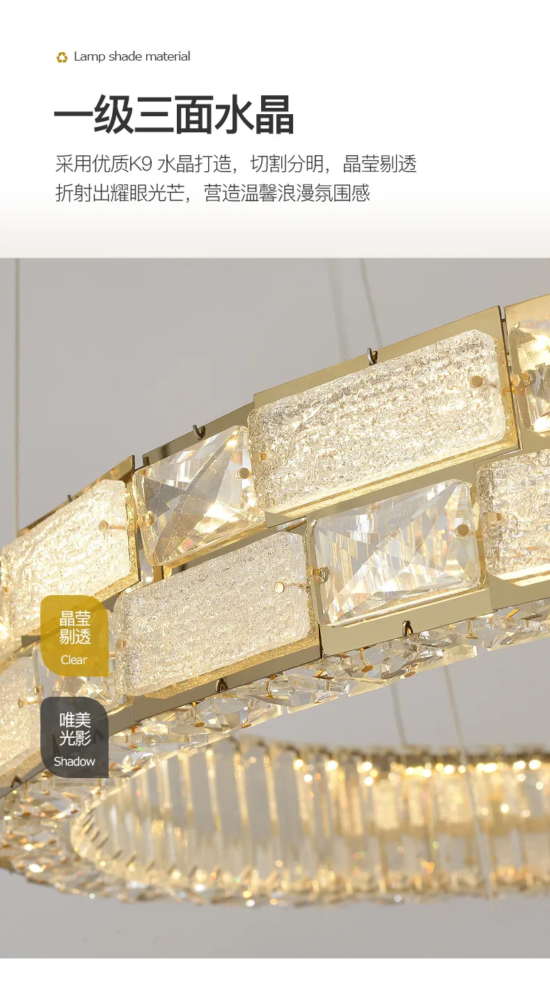 Crystal Chandelier for High Ceiling Villa Living Room - Elegant Luxury Spiral Staircase Lighting Fixture - Large Duplex Lamp showcase 4