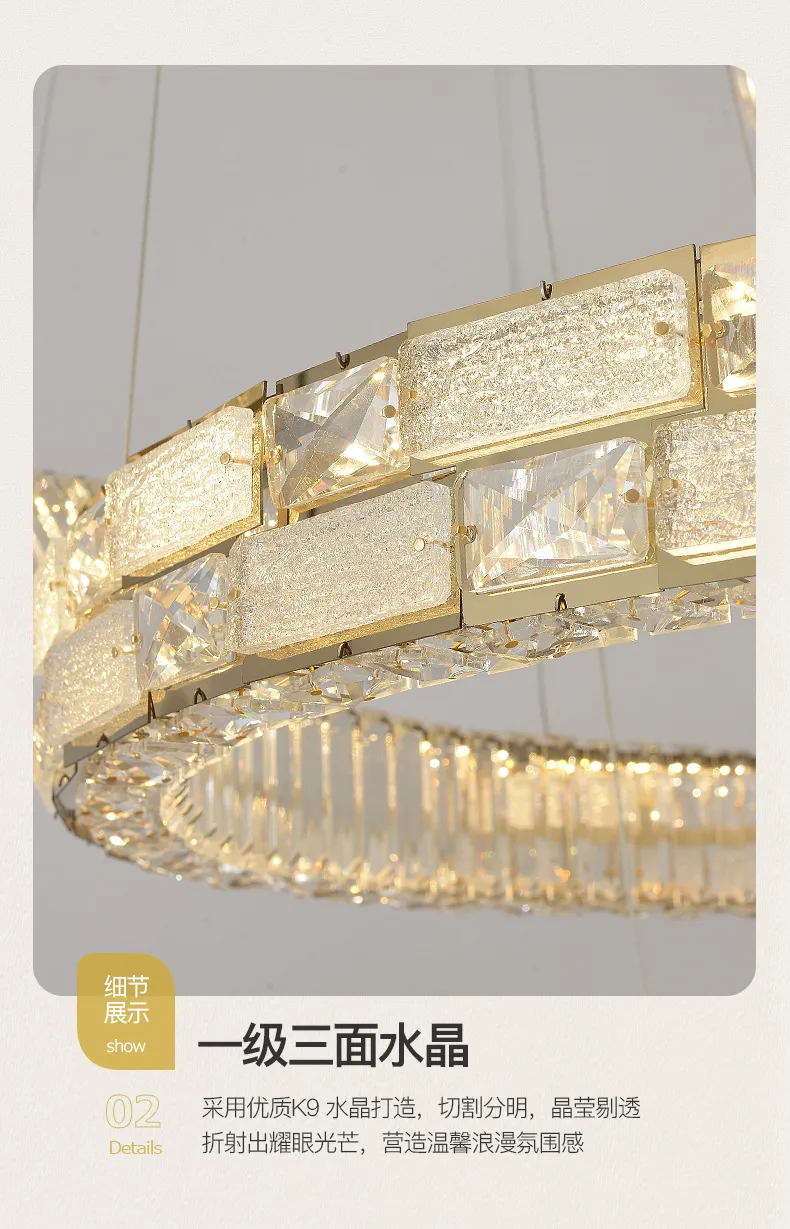 Crystal Chandelier for High Ceiling Villa Living Room - Elegant Luxury Spiral Staircase Lighting Fixture - Large Duplex Lamp showcase 18