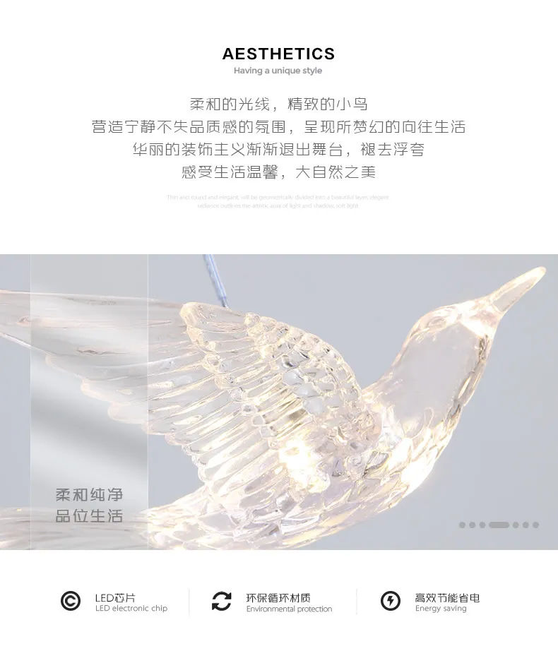 Luxury Crystal Bird Chandelier Nordic Style for Villa Duplex Building Staircase Dining Room Exhibition Hall Real Estate Decoration Lighting Fixture showcase 8