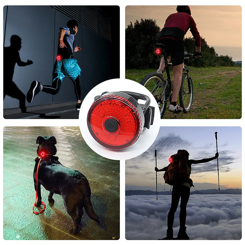 USB Rechargeable Bicycle Tail Light - High Visibility LED Safety Light for Night Riding, Mountain Biking, Cycling Accessories thumbnail 4