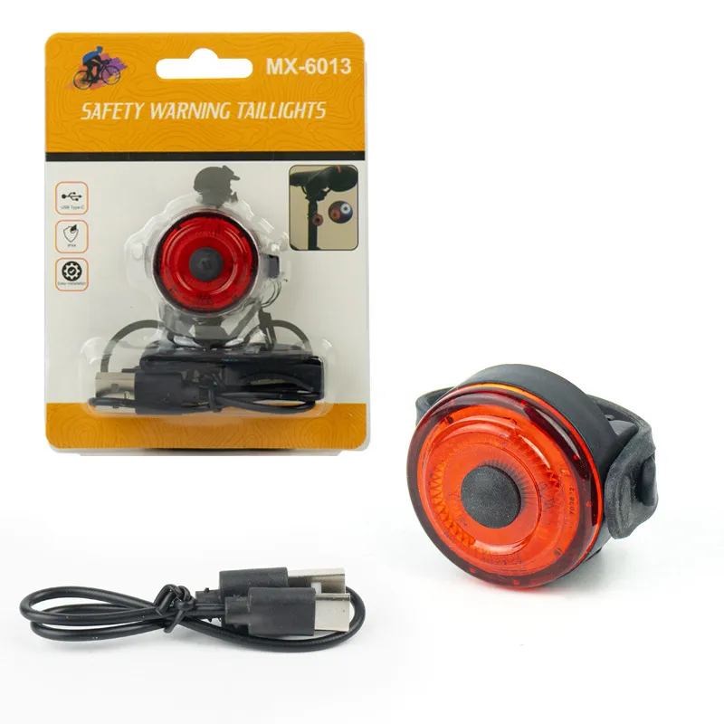 USB Rechargeable Bicycle Tail Light - High Visibility LED Safety Light for Night Riding, Mountain Biking, Cycling Accessories thumbnail 8