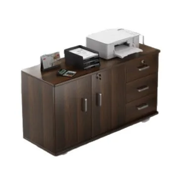 Office Storage Cabinet Bookcase with Lock - Integrated Low Cabinet, Floor Cabinet, Workstation, Movable File Cabinet Under Table for Home Office thumbnail 5