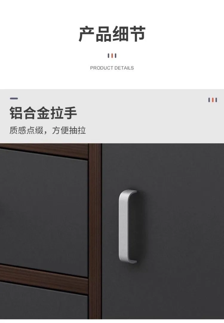 Office Storage Cabinet Bookcase with Lock - Integrated Low Cabinet, Floor Cabinet, Workstation, Movable File Cabinet Under Table for Home Office showcase 18