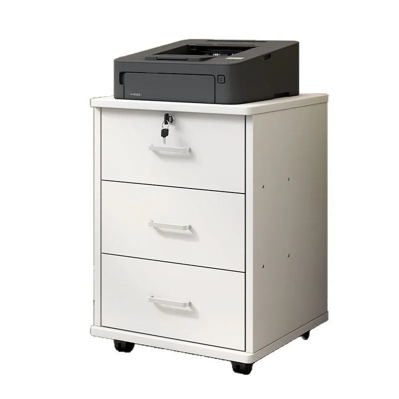 Mobile File Cabinet with Wheels - Office Storage Cabinet with Small Drawers - Under Desk Low Data Cabinet for Home Office thumbnail 5