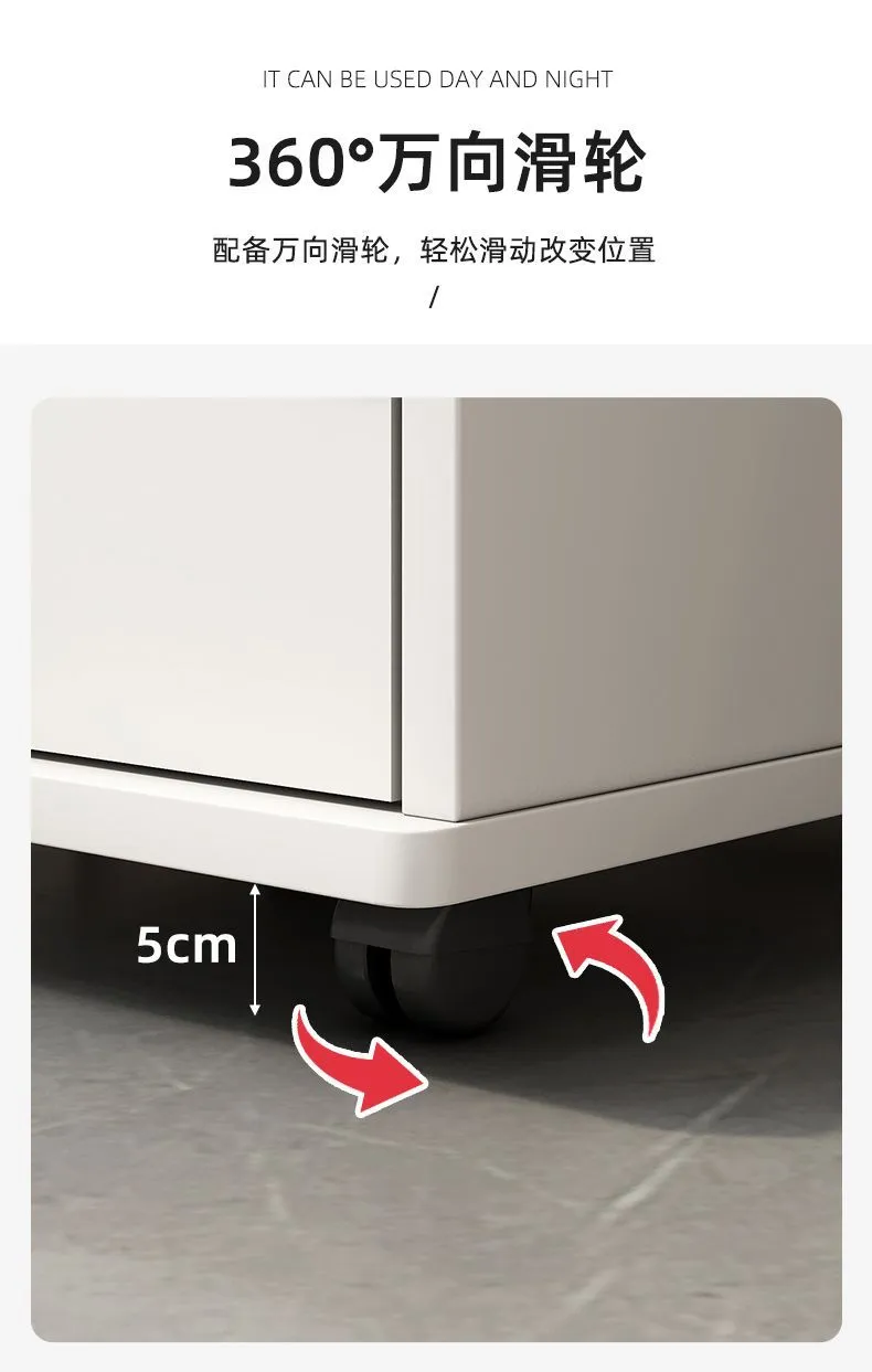 Mobile File Cabinet with Wheels - Office Storage Cabinet with Small Drawers - Under Desk Low Data Cabinet for Home Office showcase 15