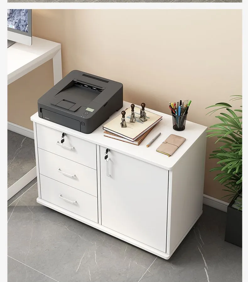 Mobile File Cabinet with Wheels - Office Storage Cabinet with Small Drawers - Under Desk Low Data Cabinet for Home Office showcase 7