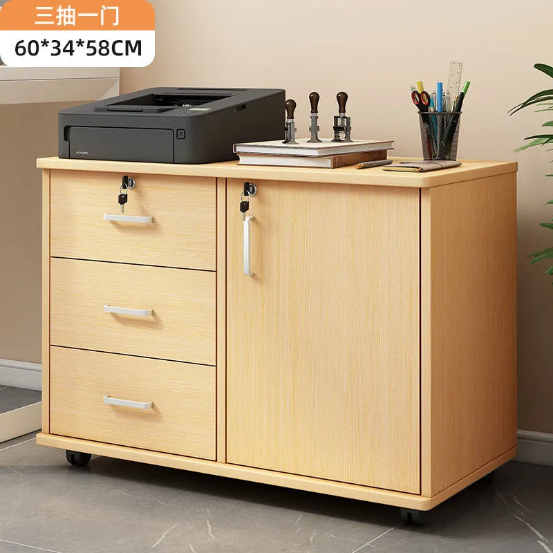 3 Drawer 1 Door - Wood Grain