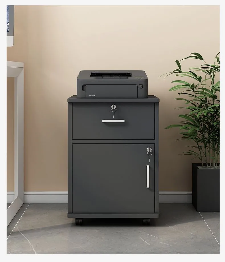 Mobile File Cabinet with Wheels - Office Storage Cabinet with Small Drawers - Under Desk Low Data Cabinet for Home Office showcase 9