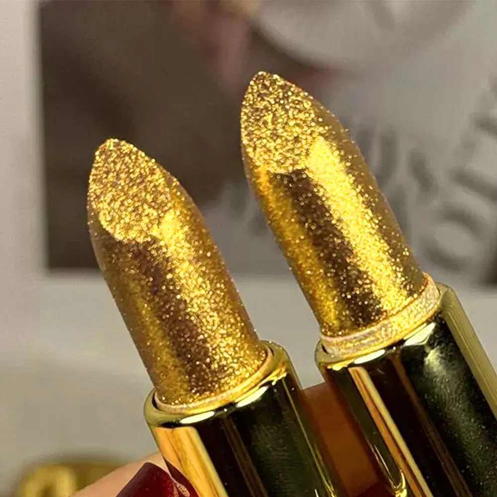 Velvet Matte Lipstick Gold Bar - Long Lasting, Highly Pigmented, Classic Red Shade - Perfect for Daily Wear & Special Occasions thumbnail 4