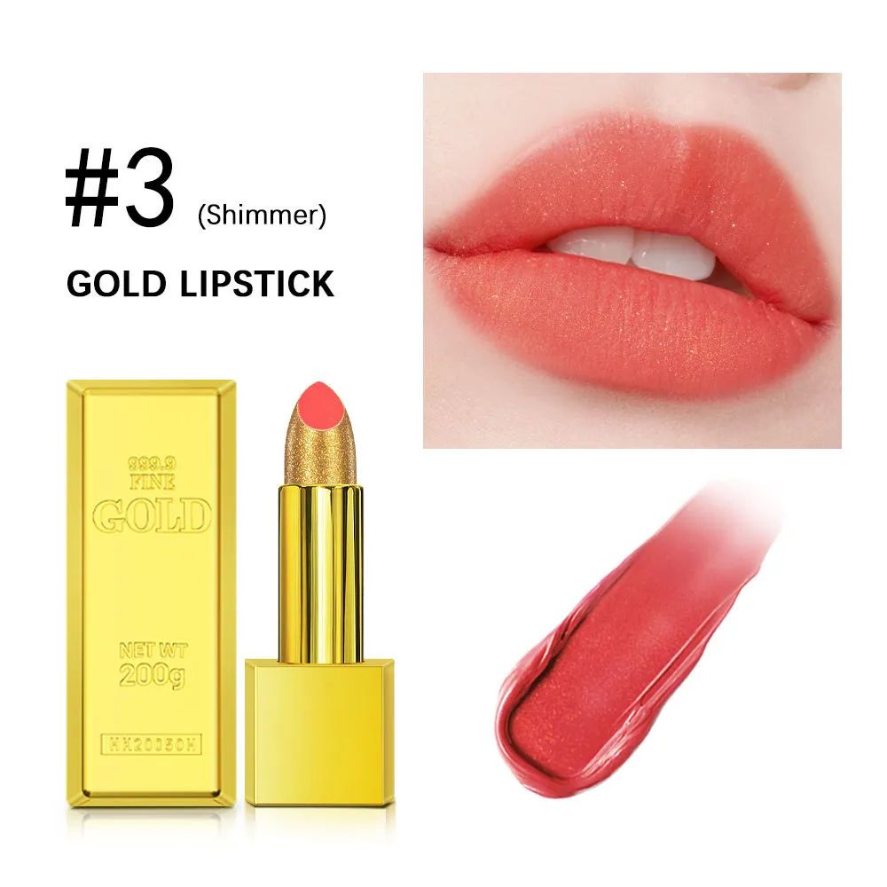 Velvet Matte Lipstick Gold Bar - Long Lasting, Highly Pigmented, Classic Red Shade - Perfect for Daily Wear & Special Occasions thumbnail 7