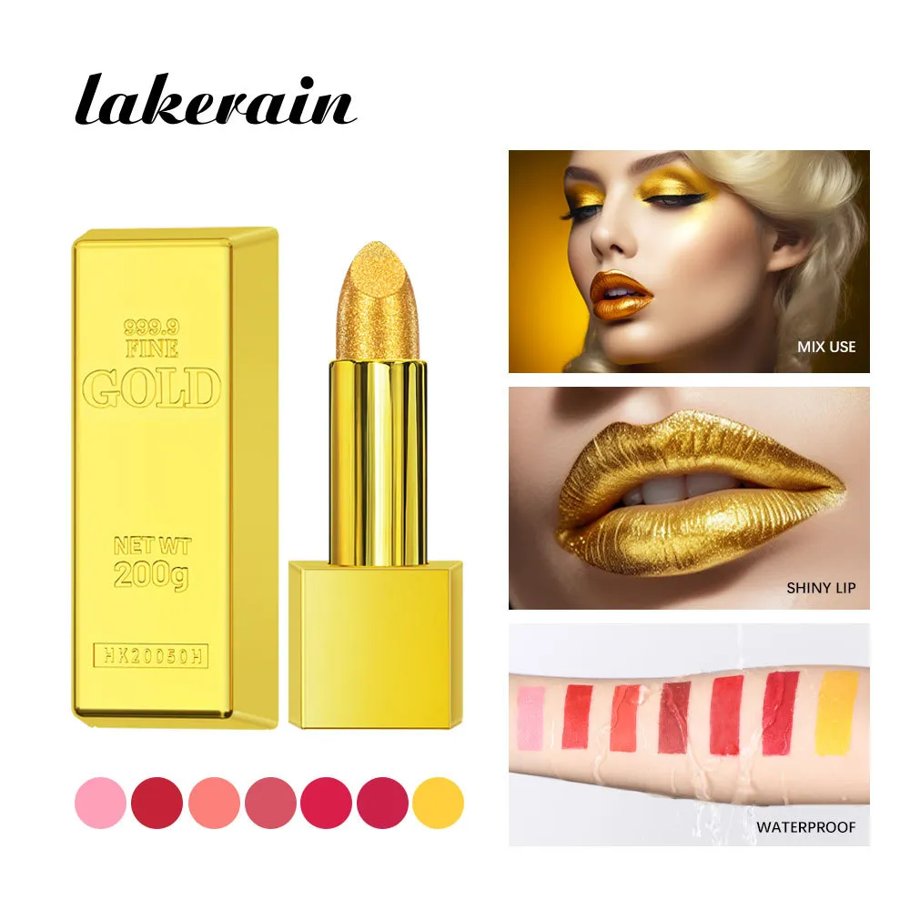 Velvet Matte Lipstick Gold Bar - Long Lasting, Highly Pigmented, Classic Red Shade - Perfect for Daily Wear & Special Occasions thumbnail 3