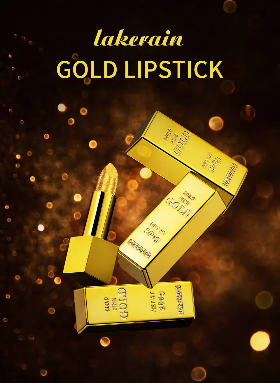 Velvet Matte Lipstick Gold Bar - Long Lasting, Highly Pigmented, Classic Red Shade - Perfect for Daily Wear & Special Occasions showcase 2