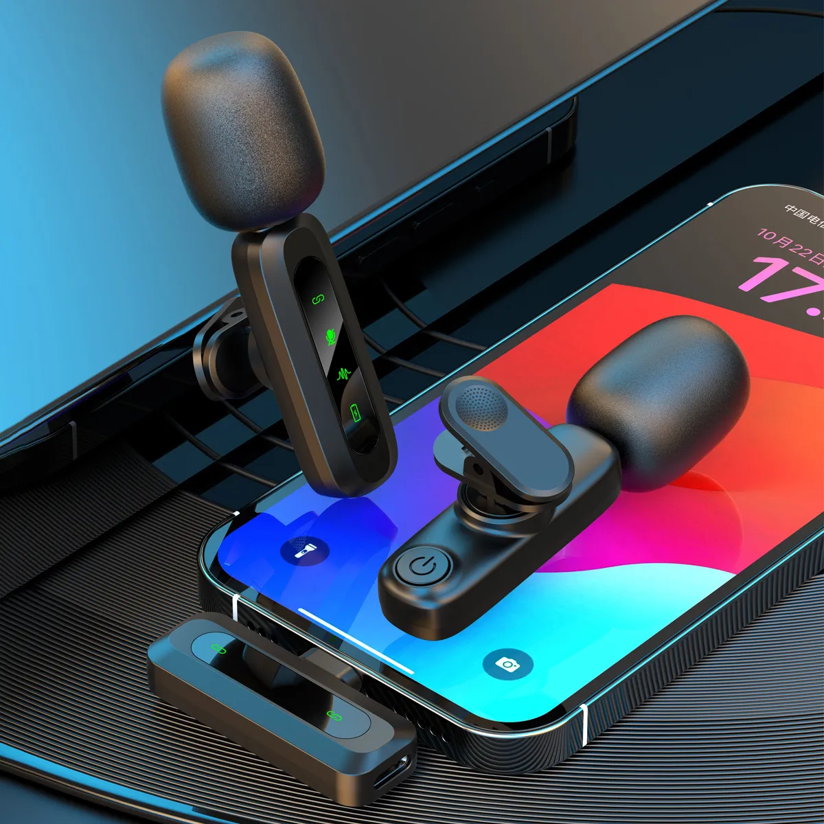 Wireless Lavalier Microphone Clip-on Lapel Mic for Phone, Camera, PC - Noise Reduction, Mini, Portable for Recording, Interview, YouTube, TikTok Live Streaming thumbnail 4