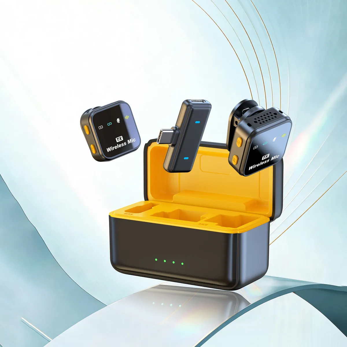 Wireless Lavalier Microphone for Phone, Mini Clip-on Lapel Mic with Noise Reduction for Video Recording, Live Streaming, Vlogging, Interview - Compatible with Smartphones