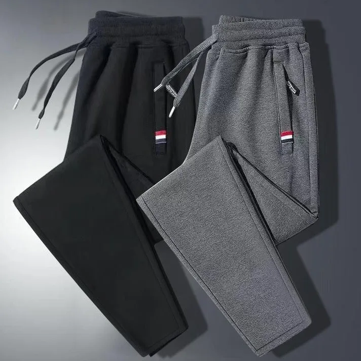 Men's Casual Sweatpants Loose Fit Straight Leg Sports Pants - Plus Size Outdoor Fashion Trendy All-Match Trousers for Spring/Autumn thumbnail 1