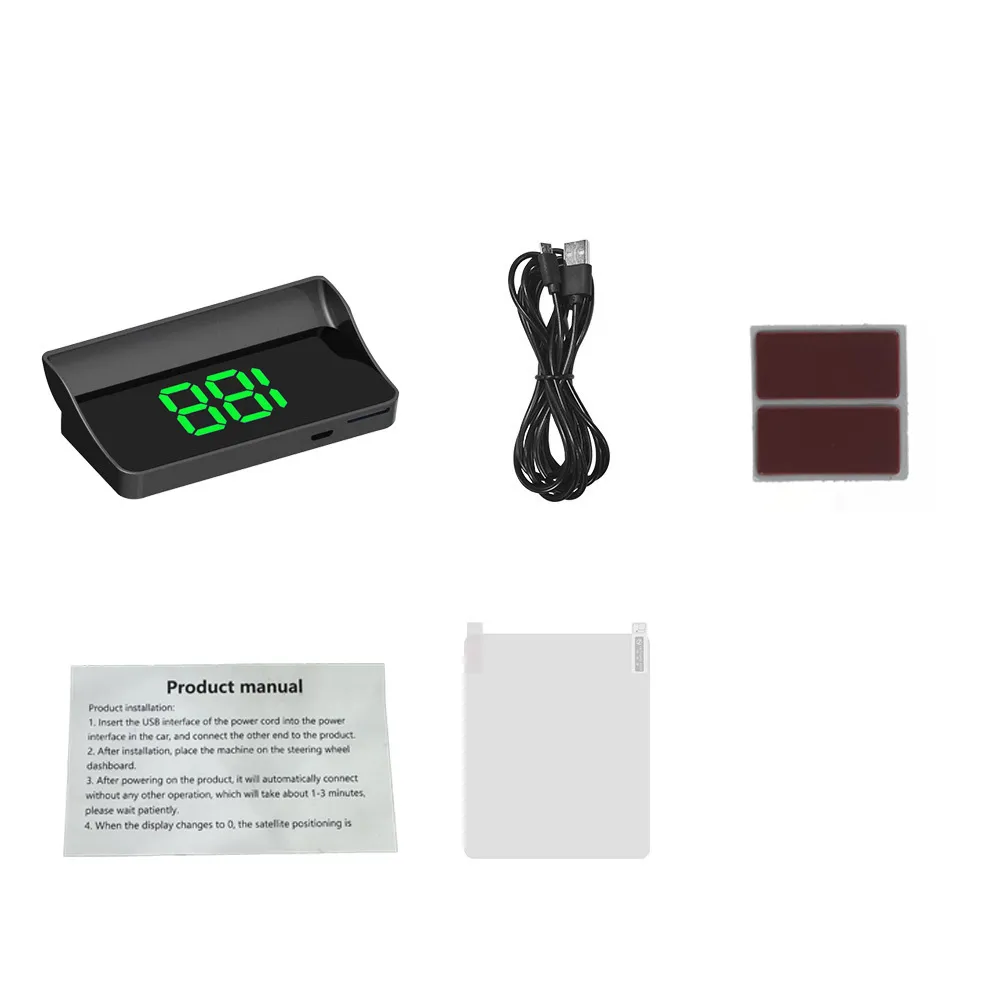 HUD Head-Up Display GPS Speedometer W1 - Digital Speed MPH/KMH, Over-Speed Warning, Car Windshield Projector for Safe Driving thumbnail 6