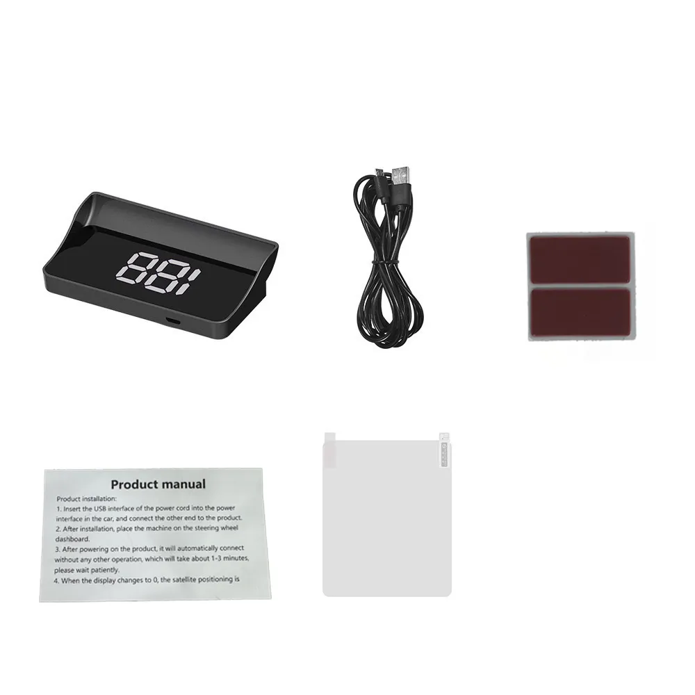 HUD Head-Up Display GPS Speedometer W1 - Digital Speed MPH/KMH, Over-Speed Warning, Car Windshield Projector for Safe Driving thumbnail 7