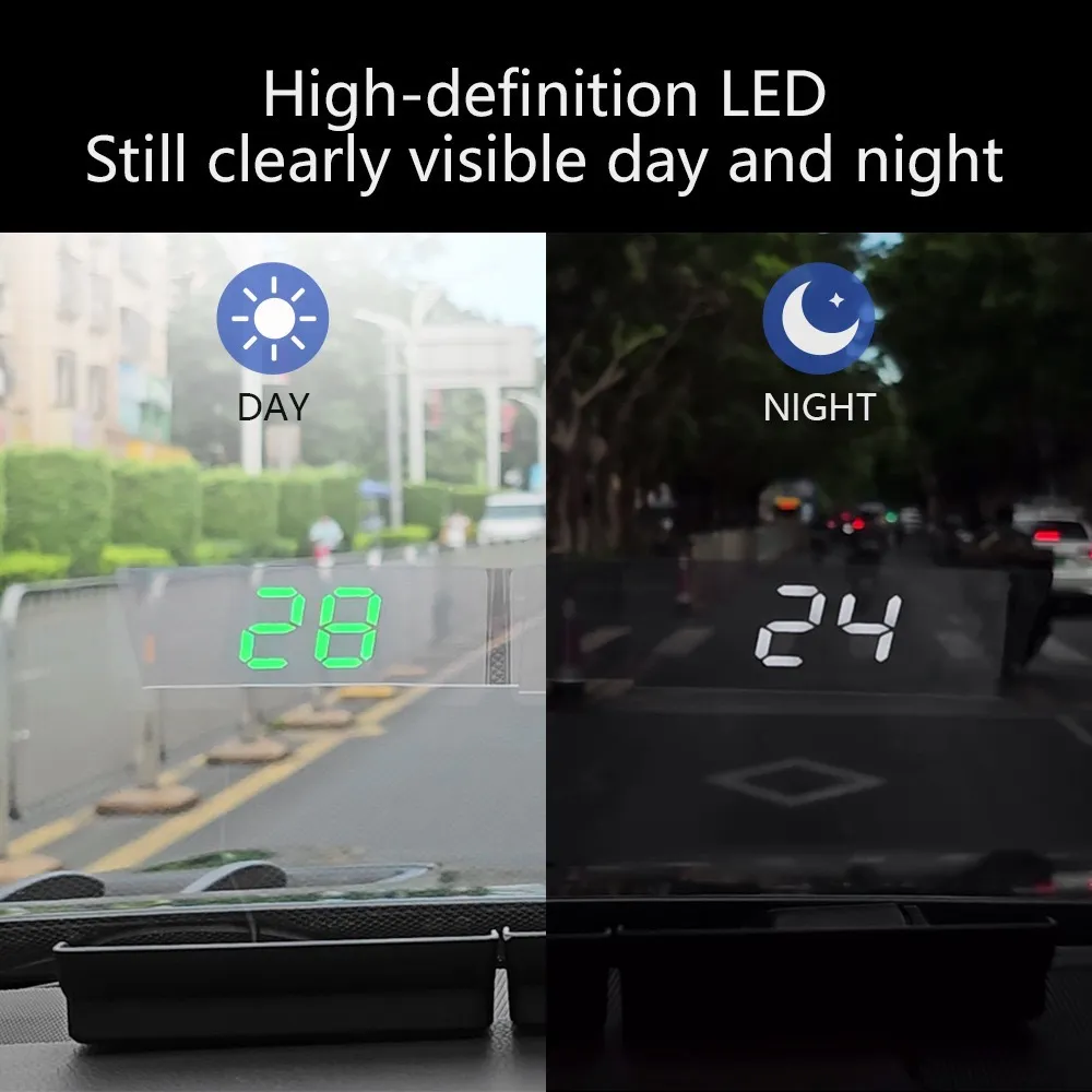 HUD Head-Up Display GPS Speedometer W1 - Digital Speed MPH/KMH, Over-Speed Warning, Car Windshield Projector for Safe Driving showcase 11