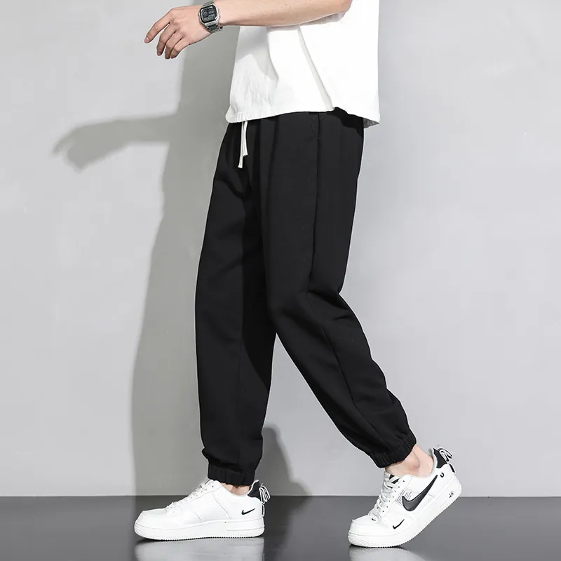 Men's Gray Sweatpants - Trendy Brand Straight Leg Loose Fit Summer Drape Thin Sports Casual Long Pants for Date Spot Wholesale thumbnail 7