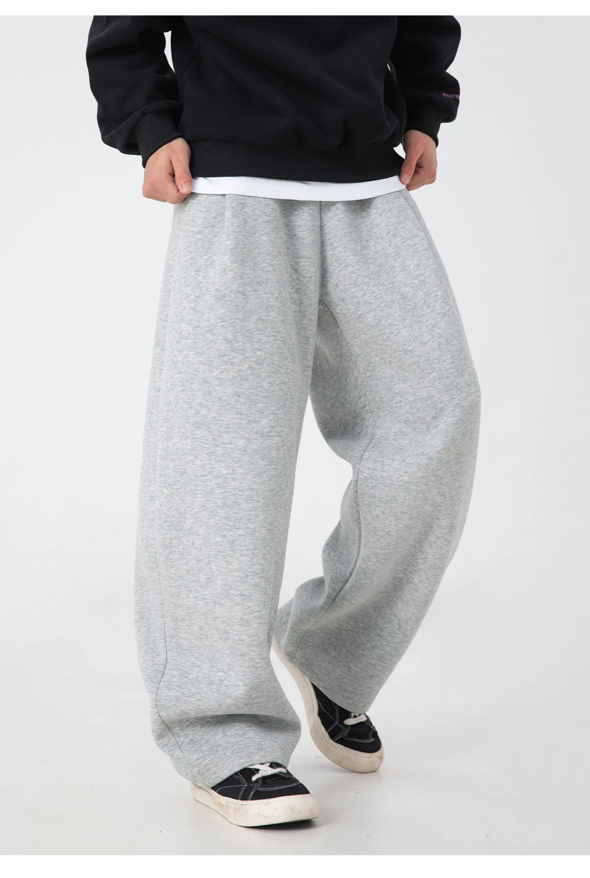 Men's Heavy Texture Pleated Casual Pants - Autumn 2025 New Straight Loose Fit Long Trousers - Trendy Brand Silhouette Sports Sweatpants showcase 12