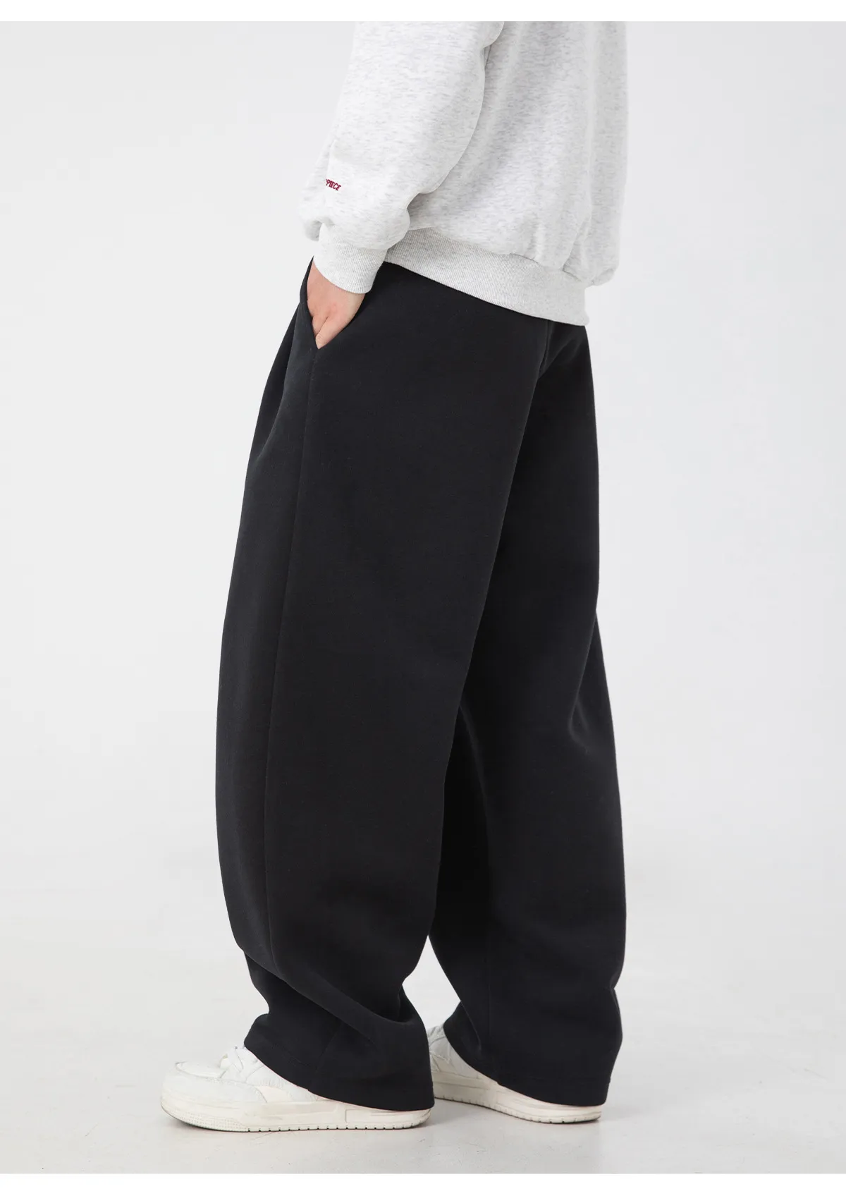 Men's Heavy Texture Pleated Casual Pants - Autumn 2025 New Straight Loose Fit Long Trousers - Trendy Brand Silhouette Sports Sweatpants showcase 20