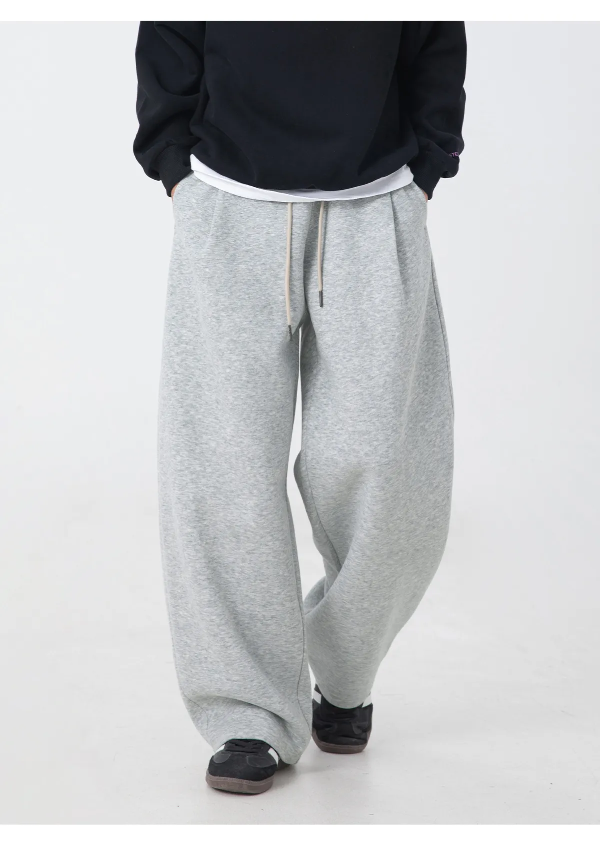 Men's Heavy Texture Pleated Casual Pants - Autumn 2025 New Straight Loose Fit Long Trousers - Trendy Brand Silhouette Sports Sweatpants showcase 14