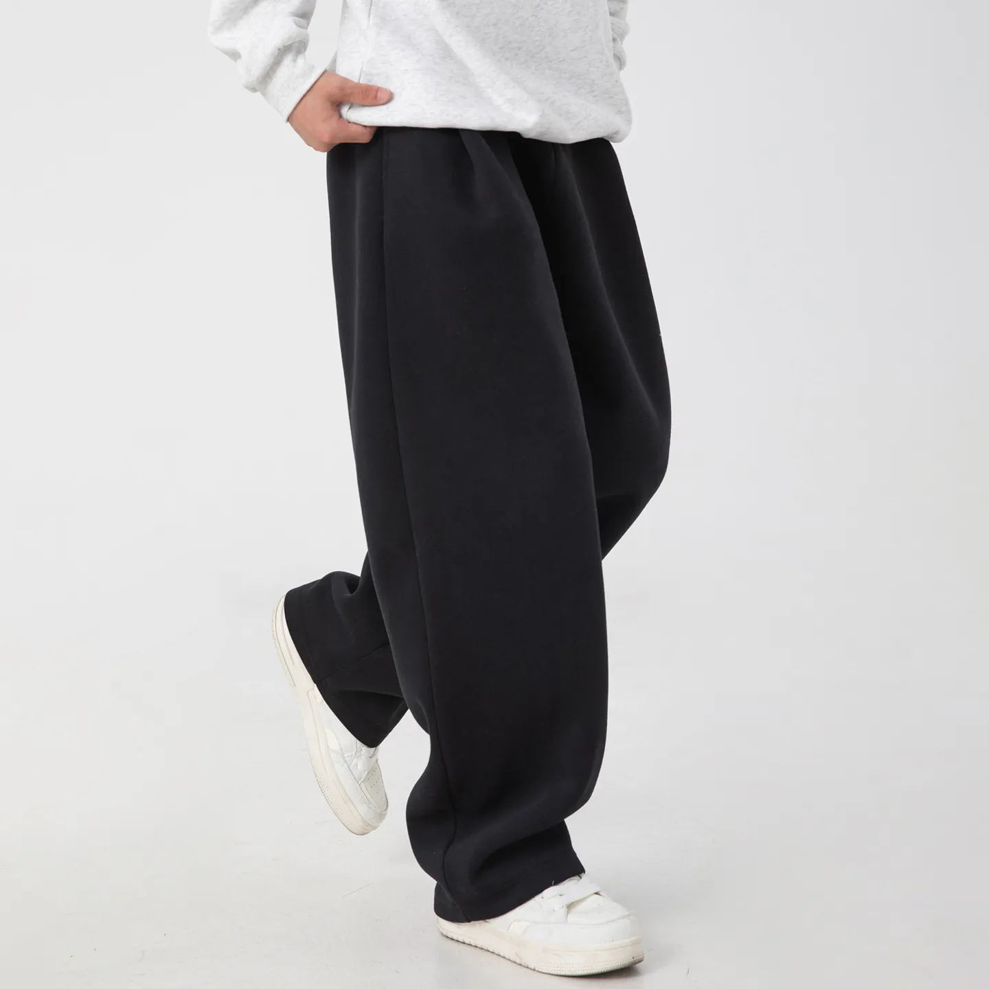 Men's Heavy Texture Pleated Casual Pants - Autumn 2025 New Straight Loose Fit Long Trousers - Trendy Brand Silhouette Sports Sweatpants thumbnail 2