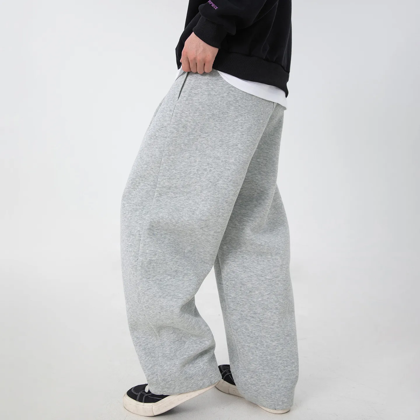 Men's Heavy Texture Pleated Casual Pants - Autumn 2025 New Straight Loose Fit Long Trousers - Trendy Brand Silhouette Sports Sweatpants thumbnail 3