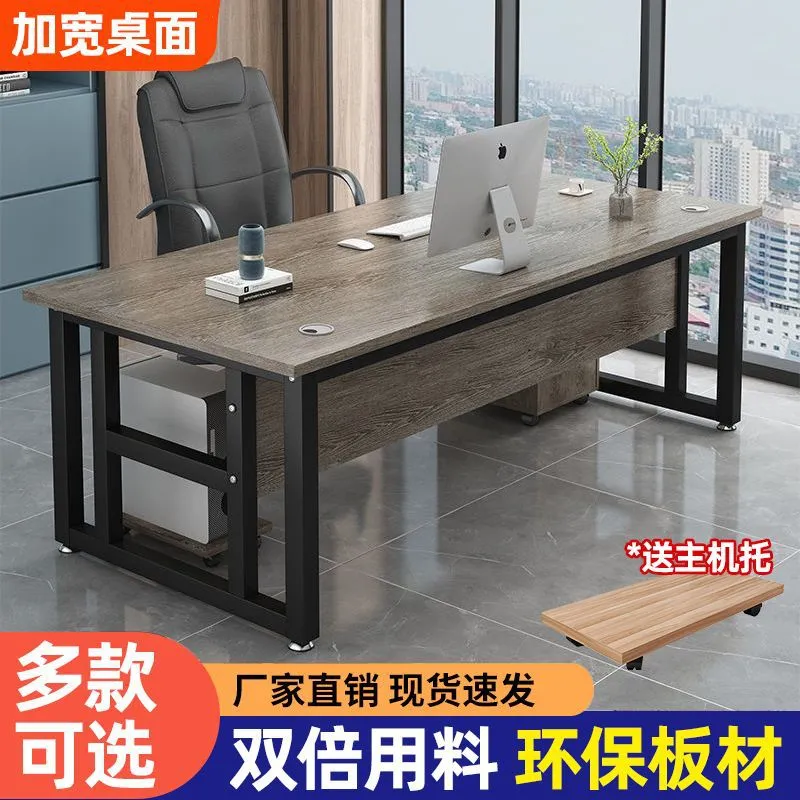 Executive Office Desk for Boss, President, or Manager - Large Wooden Computer Workstation, Writing Table, Study Desk for Home or Office showcase 1