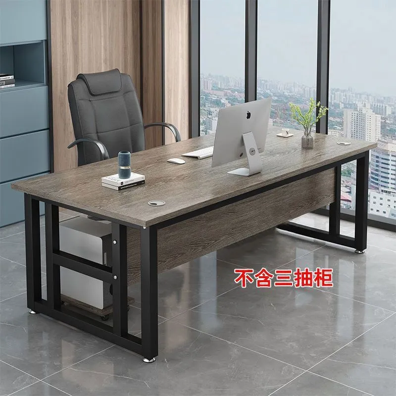 Executive Office Desk for Boss, President, or Manager - Large Wooden Computer Workstation, Writing Table, Study Desk for Home or Office thumbnail 10