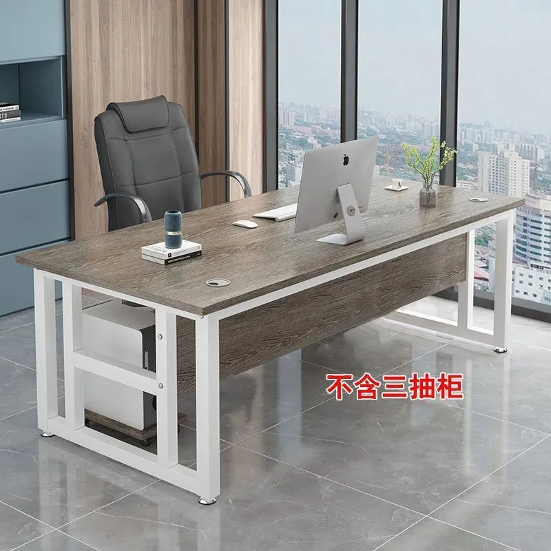 Executive Office Desk for Boss, President, or Manager - Large Wooden Computer Workstation, Writing Table, Study Desk for Home or Office thumbnail 8