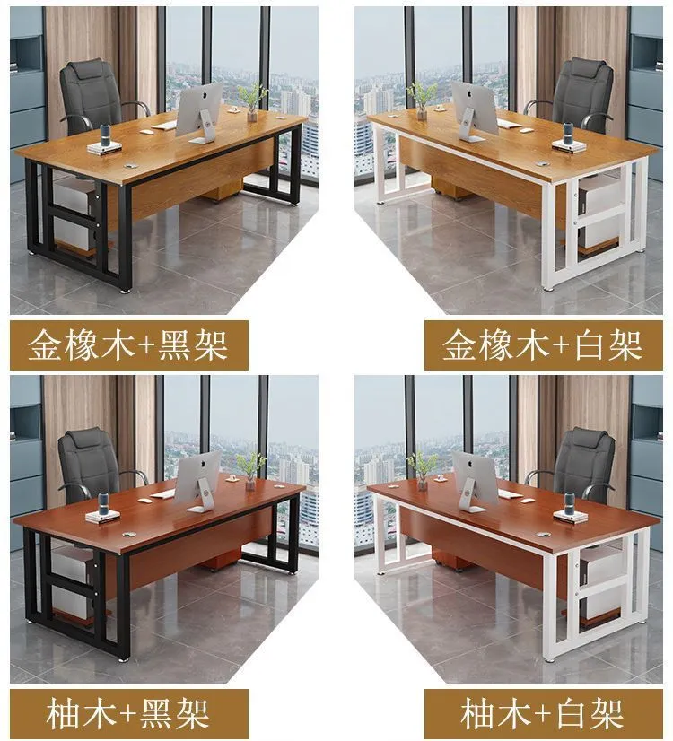 Executive Office Desk for Boss, President, or Manager - Large Wooden Computer Workstation, Writing Table, Study Desk for Home or Office showcase 8