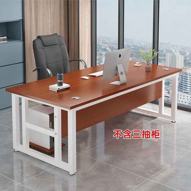 Executive Office Desk for Boss, President, or Manager - Large Wooden Computer Workstation, Writing Table, Study Desk for Home or Office thumbnail 9