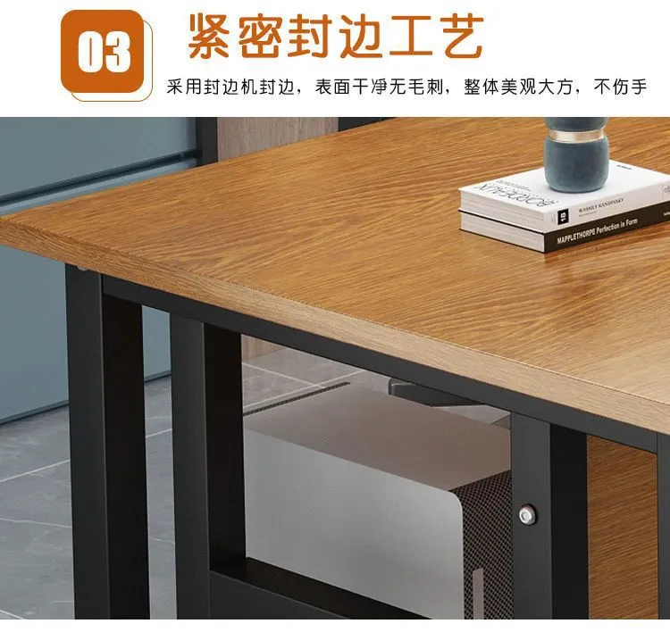 Executive Office Desk for Boss, President, or Manager - Large Wooden Computer Workstation, Writing Table, Study Desk for Home or Office showcase 12