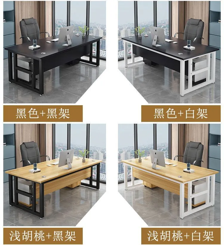Executive Office Desk for Boss, President, or Manager - Large Wooden Computer Workstation, Writing Table, Study Desk for Home or Office showcase 7