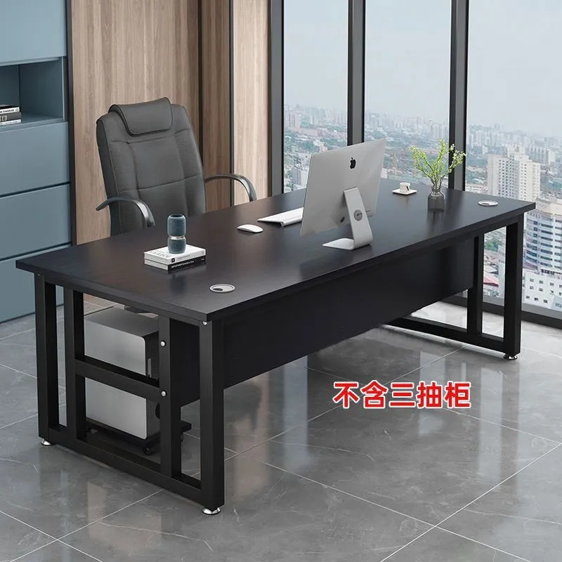 Executive Office Desk for Boss, President, or Manager - Large Wooden Computer Workstation, Writing Table, Study Desk for Home or Office thumbnail 7