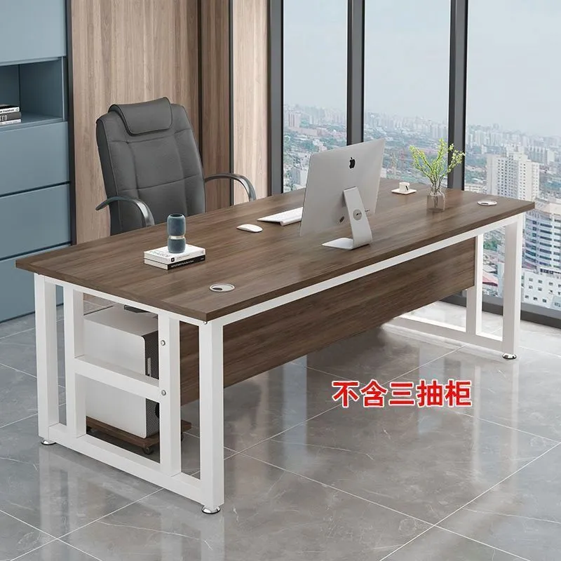 Executive Office Desk for Boss, President, or Manager - Large Wooden Computer Workstation, Writing Table, Study Desk for Home or Office thumbnail 6