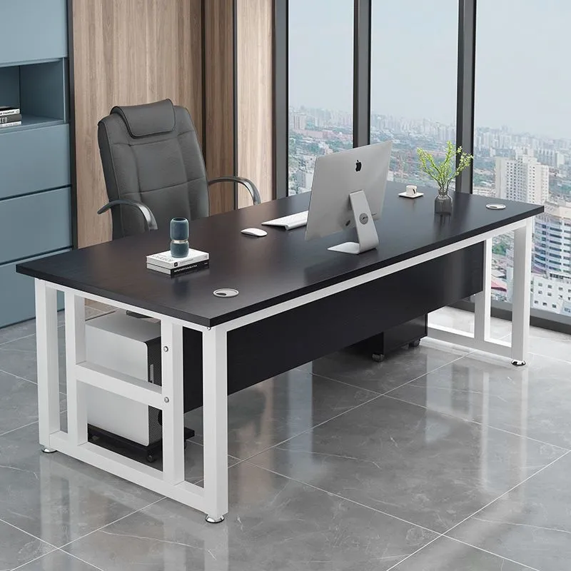 Executive Office Desk for Boss, President, or Manager - Large Wooden Computer Workstation, Writing Table, Study Desk for Home or Office showcase 20