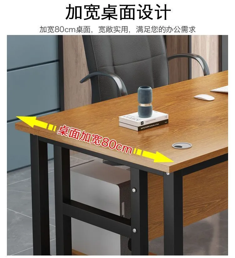 Executive Office Desk for Boss, President, or Manager - Large Wooden Computer Workstation, Writing Table, Study Desk for Home or Office showcase 16