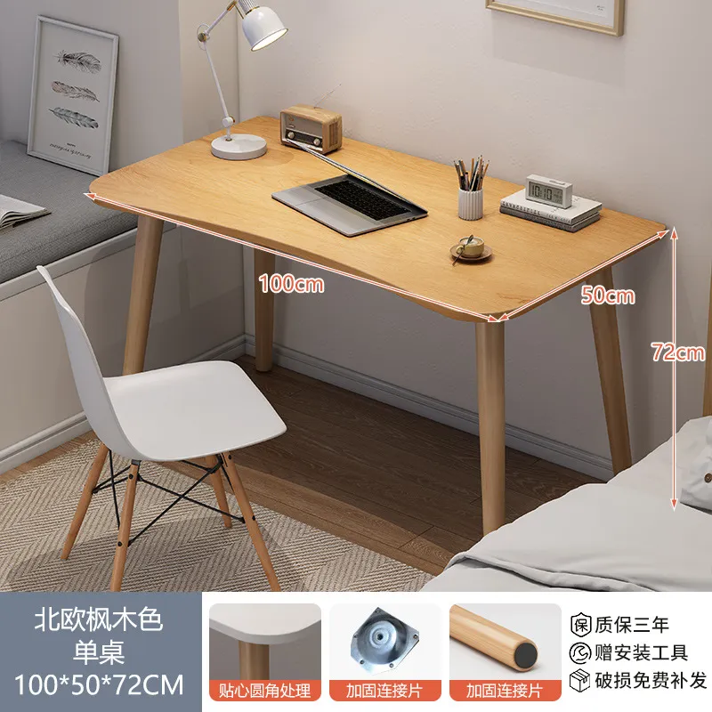 Simple Rectangular Computer Desk for Small Spaces - Modern Writing Table for Bedroom, Living Room, or Office - Student Study Desk thumbnail 10