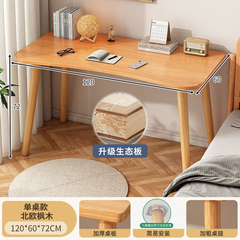 Simple Rectangular Computer Desk for Small Spaces - Modern Writing Table for Bedroom, Living Room, or Office - Student Study Desk thumbnail 9