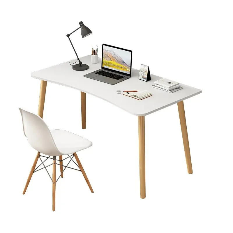 Simple Rectangular Computer Desk for Small Spaces - Modern Writing Table for Bedroom, Living Room, or Office - Student Study Desk thumbnail 5