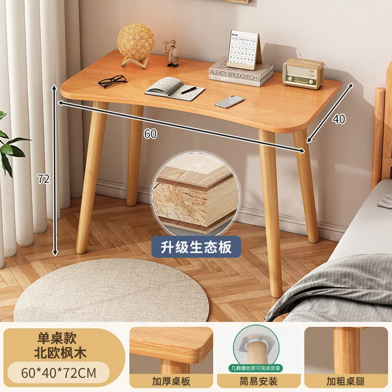 Simple Rectangular Computer Desk for Small Spaces - Modern Writing Table for Bedroom, Living Room, or Office - Student Study Desk thumbnail 7