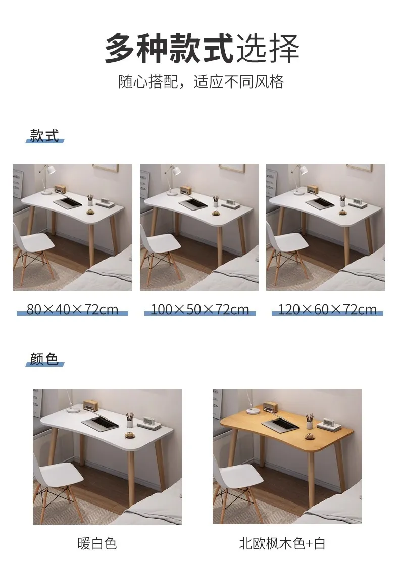 Simple Rectangular Computer Desk for Small Spaces - Modern Writing Table for Bedroom, Living Room, or Office - Student Study Desk showcase 17