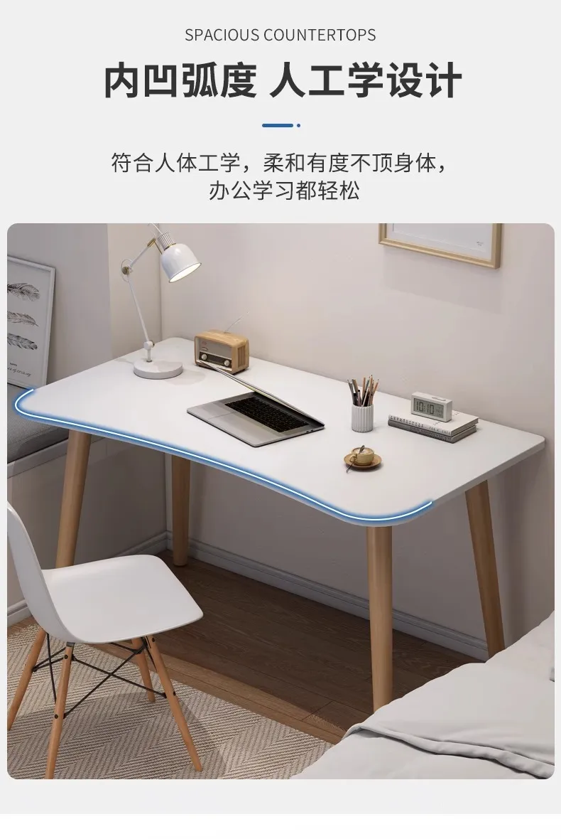Simple Rectangular Computer Desk for Small Spaces - Modern Writing Table for Bedroom, Living Room, or Office - Student Study Desk showcase 7