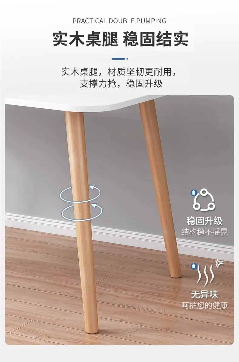 Simple Rectangular Computer Desk for Small Spaces - Modern Writing Table for Bedroom, Living Room, or Office - Student Study Desk showcase 6