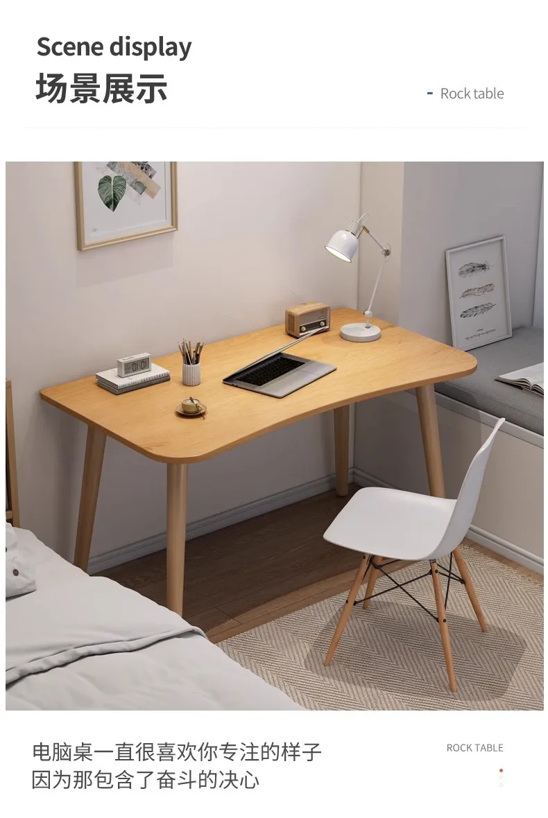 Simple Rectangular Computer Desk for Small Spaces - Modern Writing Table for Bedroom, Living Room, or Office - Student Study Desk showcase 18